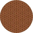 thumbnail image 1 of Ahgly Company Indoor Round Patterned Neon Orange Area Rugs, 5' Round, 1 of 6