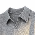 thumbnail image 5 of LYSMORA Men's Collared V Notch Ribbed Knit Sweater Long Sleeve Pullover Top for Daily Commute City Stroll Weekend Casual Outing, 5 of 5