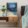 thumbnail image 5 of Qisvanset 12x16 Inch 2D Flat Framed Canvas Art, Warm Light Snow Town Cozy Winter Holiday Home Wall Decor, 5 of 5
