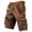 Brown-T7, variant on American Flag Shorts for Men Patriotic Printed Distressed Washed Shorts with Pocket Outdoor Hiking Fishing Military Cargo Shorts We the People Independence Day Patriotic Shorts,Brown S