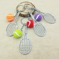 thumbnail image 1 of Llavero de raqueta de tenis, llavero de metal Llavero creativo Llavero deportivo Pelota de tenis 4 piezas, 1 of 4