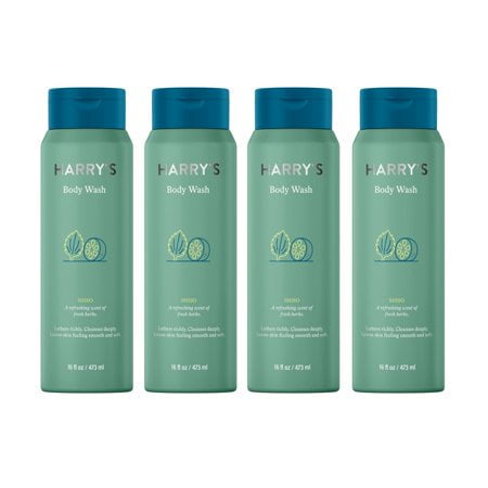 Harry's Gel Douche pour Hommes - Shiso - 16 Onces Liquides, Lot de 4 (l'Emballage Peut Varier)