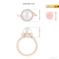thumbnail image 5 of Angara South Sea Cultured Pearl & Diamond Halo Bypass Ring in 14K Rose Gold for Women | June Birthstone Jewelry for Her, 5 of 8