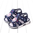 thumbnail image 2 of Aayomet Summer Children Toddler Shoes Girls Sandals Flat Bottom Non Slip OpenToe Breathable Soft Ballerina Pin,Blue 7, 2 of 5