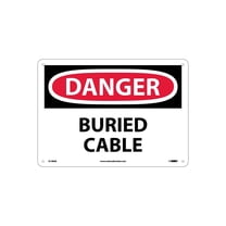 National Marker Danger Signs; Buried Cable 10X14 .040 Aluminum D148AB