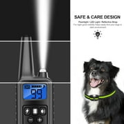 Heaflex Dog Training Collar with Remote, Electronic Shock Collar with Beep, Vibration, and Light Mode, Waterproof Electric Dog Collar for All Dogs