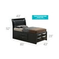 thumbnail image 5 of Glory Furniture Marilla Wood Veneer Twin Storage Bed in Black, 5 of 5