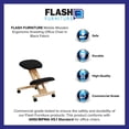 thumbnail image 3 of Scranton & Co Contemporary Fabric/Wood Mobile Ergonomic Kneeling Chair in Black, 3 of 7