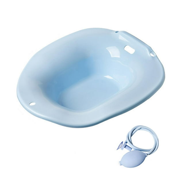 Milaget Sitz Bath Ergonomic Home Use for Women Sturdy Portable Multipurpose for Soak BLue