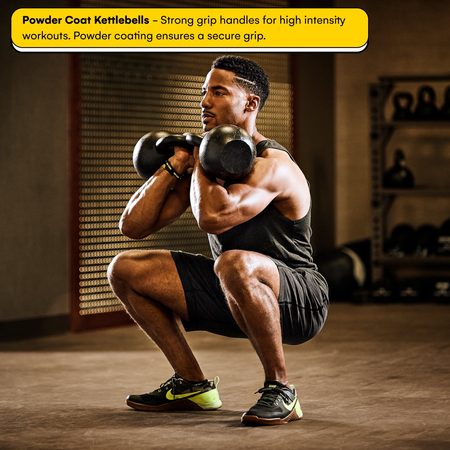 Kettlebell Kings Powder Coat Cast Iron Kettlebell Weights for Men