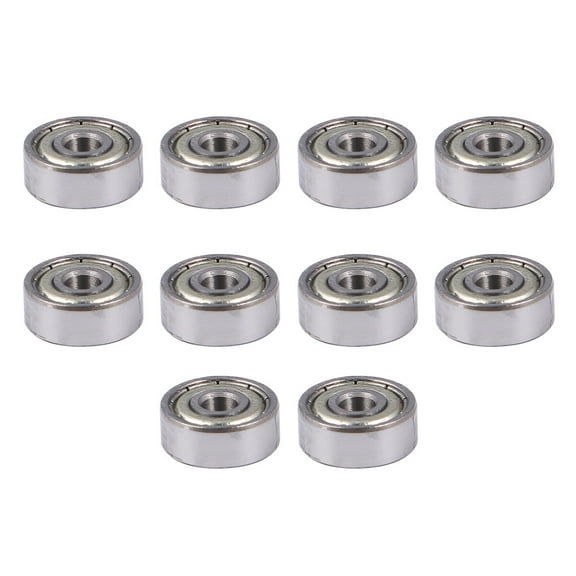 Worgeous Deep Groove Ball Bearings Silver 10Pcs 0.5In