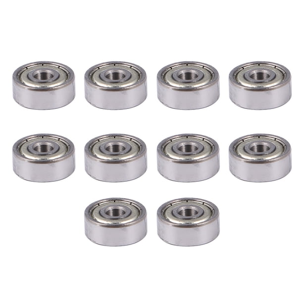 unbranded 10Ud Rodamientos De Bolas De Profunda Metálicos Doble Sello Para Máquinas Color Plata Alta Precisión