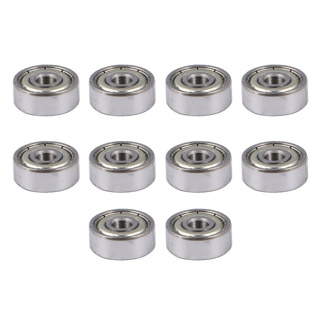 MasteelfCA 10 Pcs Roulements à Billes Miniatures à Gorge Profonde Double Joints Métalliques Roulements 4 x 13 x 5 mm Performance Élevée et Stable pour Petit Moteur Tracteur (Argent)