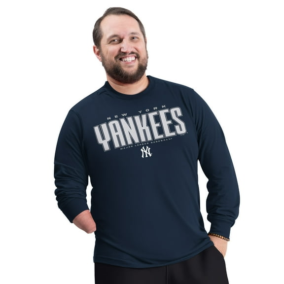 Men's G-III Sports by Carl Banks Navy New York Yankees Adaptive Long Sleeve T-Shirt