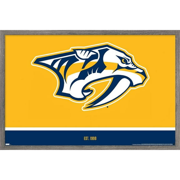 NHL Nashville Predators - Logo 21 Wall Poster, 22.375" x 34", Framed