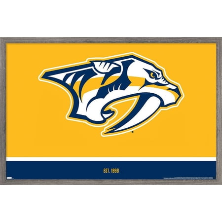 NHL Nashville Predators – Logo 21 Wall Poster 22.375 x 34 Framed