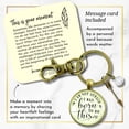 thumbnail image 2 of Brave Gutsy Goodness Bronze Keychain I Am Not Afraid I Was Born Quote Joan of Arc Boho Jewelry, 2 of 8