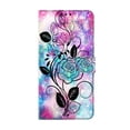 thumbnail image 2 of Leather For Samsung Galaxy A37 5G Wallet Case Crystal Material Painted Pattern, Wallet For Women Men Card Holder Magnetic Clasp Kickstand Folio Case,Color-5,For Galaxy A37 5G, 2 of 7