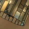 thumbnail image 5 of Modern Matte Black Drum Chandelier 4-Light Art Glass Pendant with Adjustable Chain for Any Indoor Setting, 5 of 6