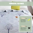 thumbnail image 3 of Black and Friday Deals Clearance! Bocqde Cooling Blanket Lightweight Skin-friendly Plain Printed Washed Summer Quilt Ventilation Quilt Comforter Toddler Bed Blanket, 3 of 6