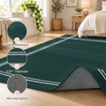Solid Color Runner Rug 2.6'x8', Deep Green Soft Mat Non-Slip Silicone ...
