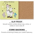 thumbnail image 2 of GZHJMY Christmas Mother Lama with Child Printed Square Ceramic Coaster for Drinks with Cork Base for Coffee Cups, Place Mats for Home Decor, 4 Pcs, 2 of 4