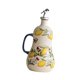 thumbnail image 5 of Botella dispensadora aceite oliva cerámica, botella para condimentos líquidos, aceitera decorativa estilo rústico, recipiente para aceite Amarillo, 5 of 8
