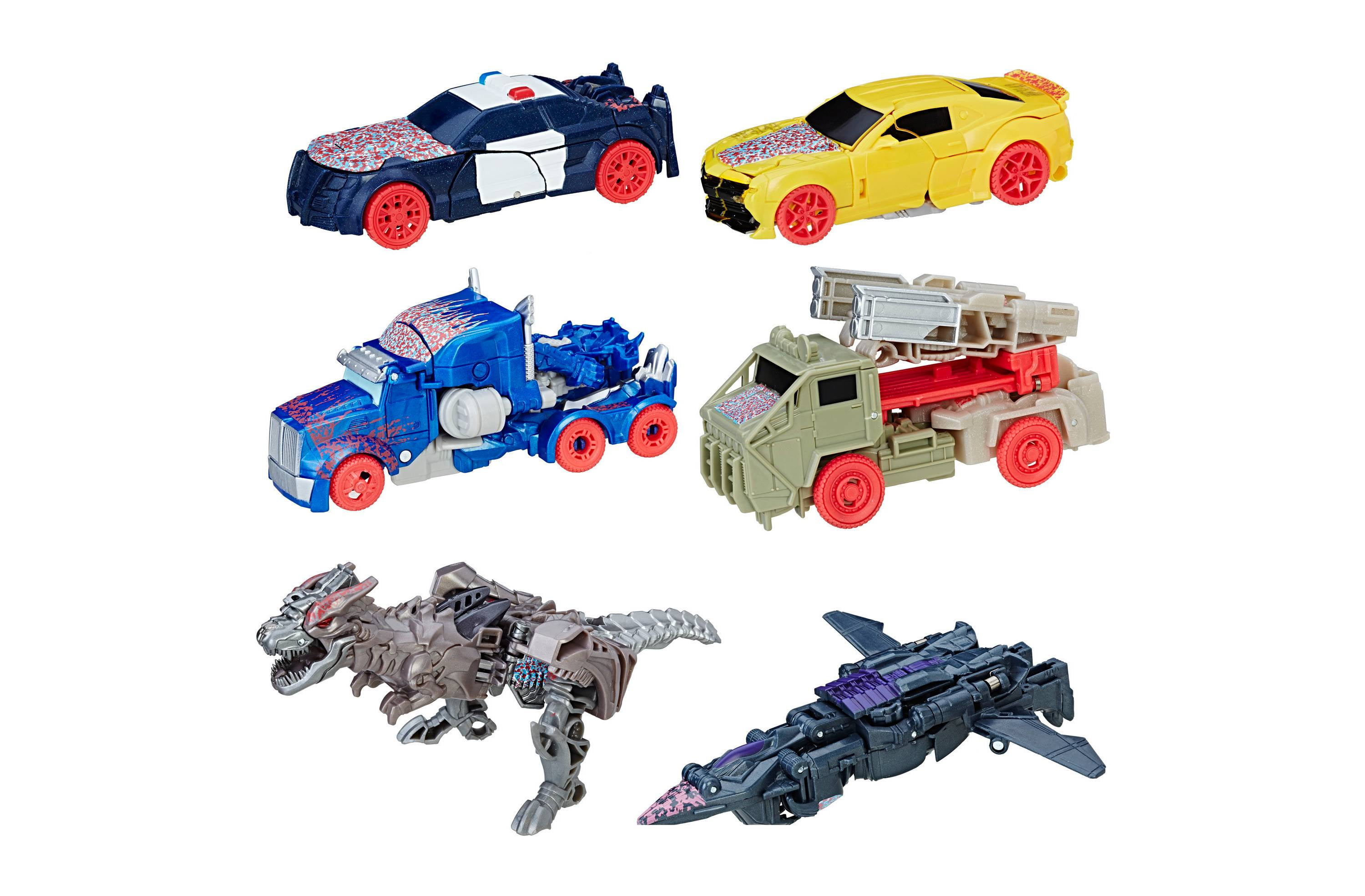 Transformers Reveal the Shield Optimus Prime, Bumblebee, Grimlock, Hound, Barricade & Megatron Action Figure 6-Pack