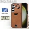 thumbnail image 6 of Allytechgroup Wallet Phone Case for Samsung Galaxy S24 with Stand, RFID Blocking PU Leather Shockproof Cover with Kickstand & Credit Card Slot Drop Protection for Samsung Galaxy S24, Brown, 6 of 10