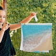 thumbnail image 3 of Palm Leaf Tropical Beach Kitchen Hand Towels, Summer Sandy Fingertip Bath Towels Ultra Soft and Absorbent, Decorative Face Towels Dish Washcloths, 2 PCS, 28.3"x 14.4", 3 of 5