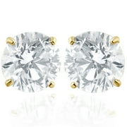 POMPEII3 Pompeii 2 Carat Lab Created Diamond Studs 14K Yellow Gold With Screw Backs (F,SI)