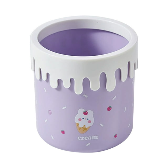 Plain Desktop Rocking Lid Small Trash Can Living Room Coffee Table Basket Household Table Mini Trash Can