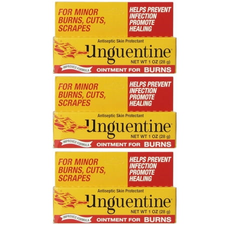 3 Pack - Unguentine Ointment for Burns Antiseptic Skin Protectant 1 oz