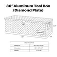 ARKSEN 30" Chest Box Aluminum Diamond Plate Tool Box Truck Pick Up