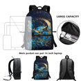 thumbnail image 4 of Jeiento Butterfly Backpack for Girls 6-8 8-10 10-12 Moon Elementary School Kids Bookbag with Lunch Box and Pencil Case 3 In 1 Flower School Bags Satchel Daycare Bag, 4 of 7