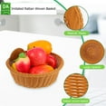 thumbnail image 6 of LABSERRON Plastic Bread Basket, 1Pc Rattan-Style Woven Storage Basket for Kitchen, Home Decor, Coffee Table Organizer, 6 of 10