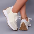thumbnail image 5 of Rokment Women Retro Color Block Running Trainners Skate Shoes Comfortable Suede Platform Non Slip Jogging Walking Tennis Sneakers for School Streetwear Casual, 5 of 9