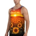 thumbnail image 2 of Rateoe Sunset Golden Sunflower Field Pattern Sleeveless Gym Shirt Muscle Tee Breathable Workout Shirt Slim-Fit Tank Quick Dry Fit Muscle Tank Top Bodybuilding Sleeveless T Shirt-4X-Large, 2 of 7
