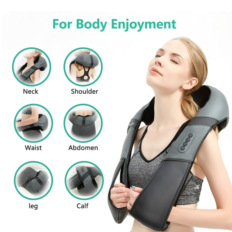  Medcursor Neck and Shoulder Massager with Heat, Electric  Shiatsu Back Massage Device, Portable Deep Tissue 3D Kneading Pillow for  Muscle Pain Relief at Home, Office, Car, Ideal Gifts (No Battery) 