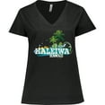 thumbnail image 3 of Inktastic Haleiwa Hawaii Vacation Women's Plus Size V-Neck T-Shirt, 3 of 5