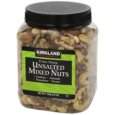 Kirkland Signature QNKDQK Extra Fancy Unsalted Mixed Nuts 2.5 (LB), 4 pack of 4 Ounce