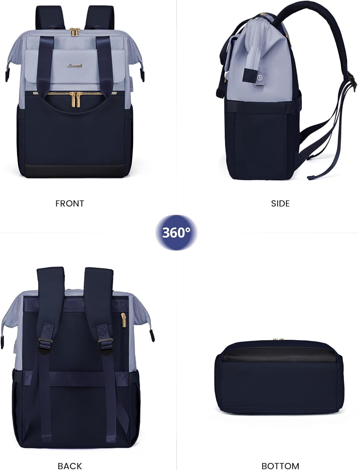 Lovevook Laptop Backpack for Women 15.6 inch, Fashion Women Laptop Work Bag, College Teacher Nurse Backpack Purse