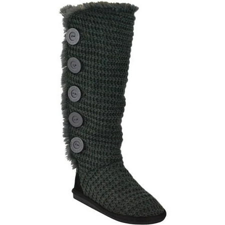 MUK LUKS Malena - Horizonatal Rib Side Button Up Boot