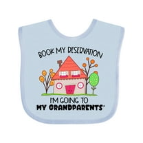 Inktastic Book My Reservation I'm Going to My Grandparents' House Boys or Girls Baby Bib
