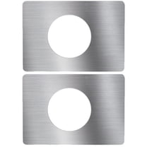 KONTONTY 2-Pack Brushed Stainless Steel Door Hole Cover Plates with Adhesive Tape for Door and Decoration