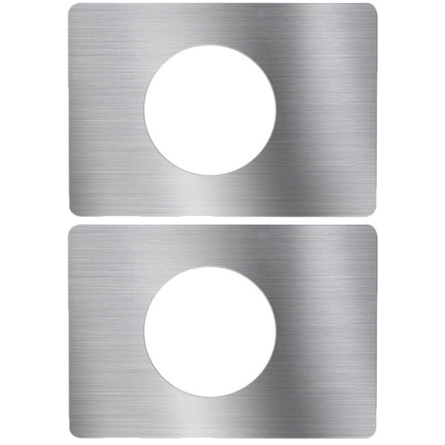 unbranded 2 Pcs Assiette Ronde pour Bouton de Porte en Acier Inoxydable Argenté pour Propriétaires de Maison
