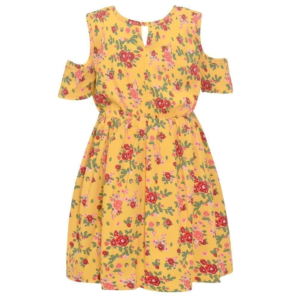 walmart yellow floral dress