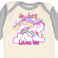thumbnail image 4 of Inktastic My Aunt Loves Me Unicorn Girls Long Sleeve Baby Bodysuit, 4 of 5