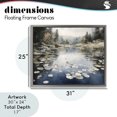 thumbnail image 4 of Stupell Industries Coastal Still Pond with Morning Reflections Gray Floating Frame Canvas Art, 31 x 25, by Franklyn Gregory, 4 of 8