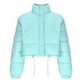 thumbnail image 4 of PiGOGI Women's Winter Jacket Casual Winter Coat Fall Outerwear Sky Blue L, 4 of 5